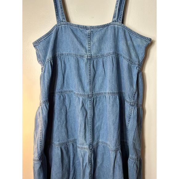 LEVI’S Women’s Denim Button Front Tiered Dress / Size: Large - Picture 6 of 9
